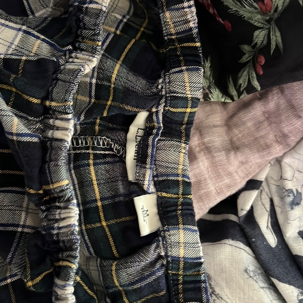 Ll bean plaid pj pants